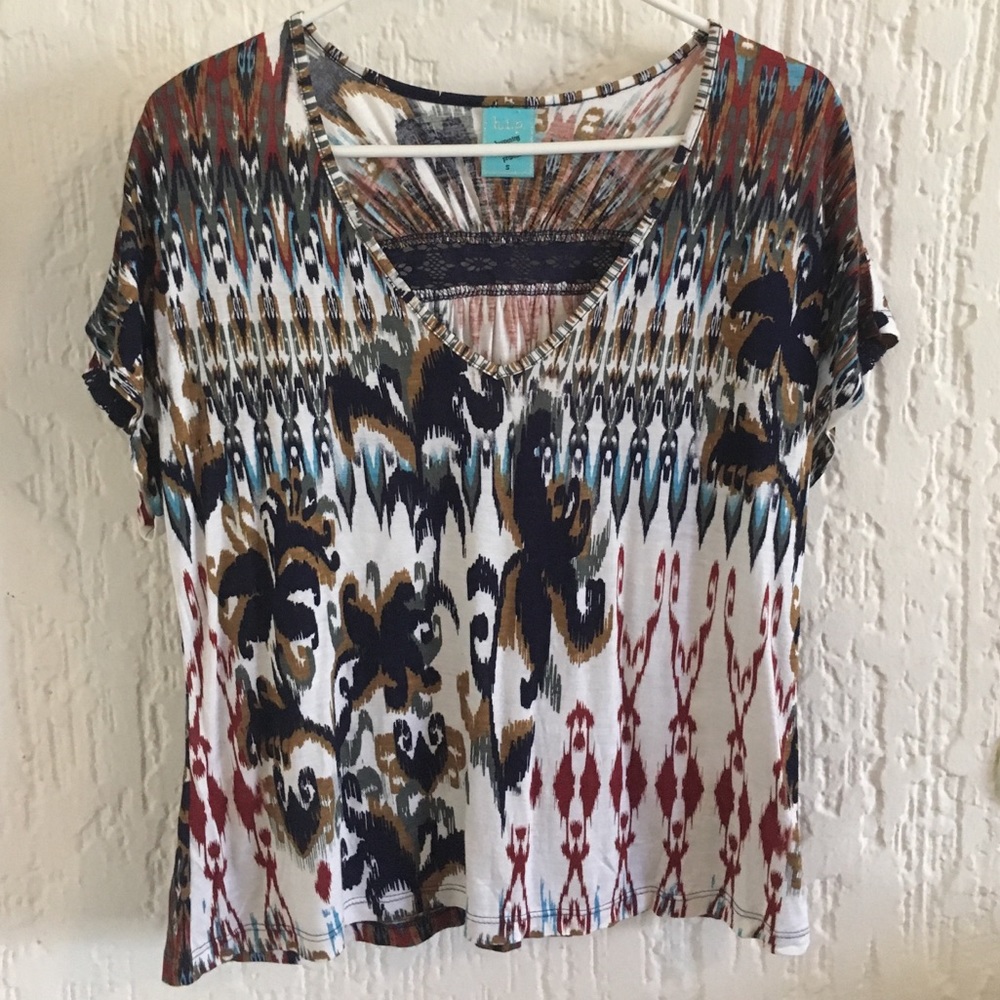 H.I.P. Short Sleeve Blouse Size Small